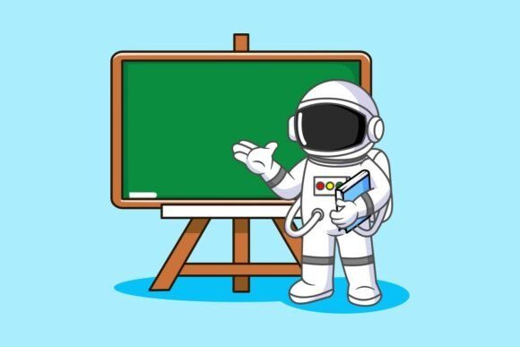 Astronaut Teacher at Green Chalkboard: A Practical Review of a Versatile Educational Asset