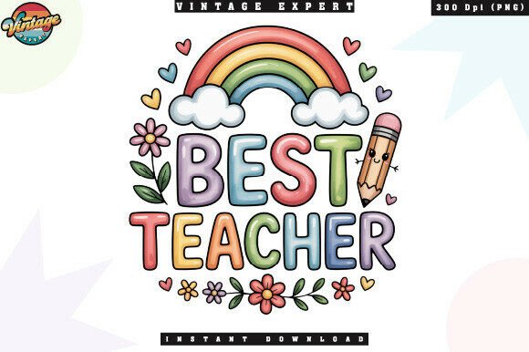 Colorful Best Teacher Rainbow PNG: The Ultimate Design for Classroom Creativity