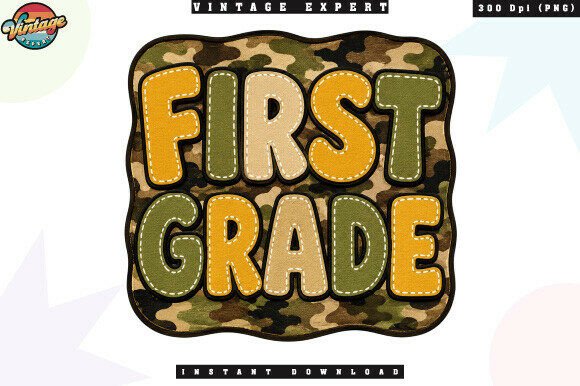 First Grade Camouflage Camo School PNG: The Ultimate Design for Back-to-School Style