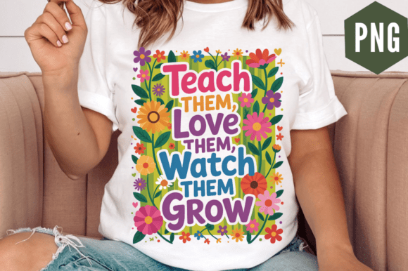 Floral Teacher Striped Sublimation Design Guide