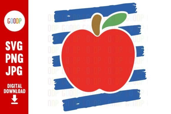 Teacher Apple Paint Brush SVG for Creative Projects